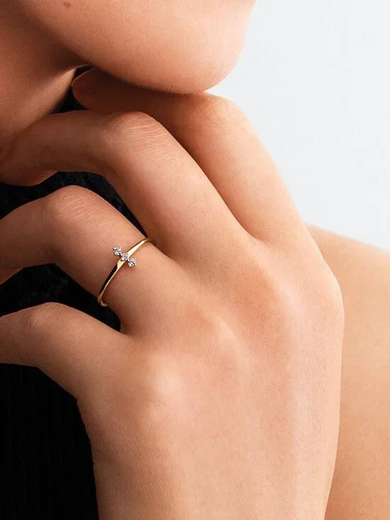 Pandora Era Lab-Grown Diamond Trio Ring - Picture 4 of 5